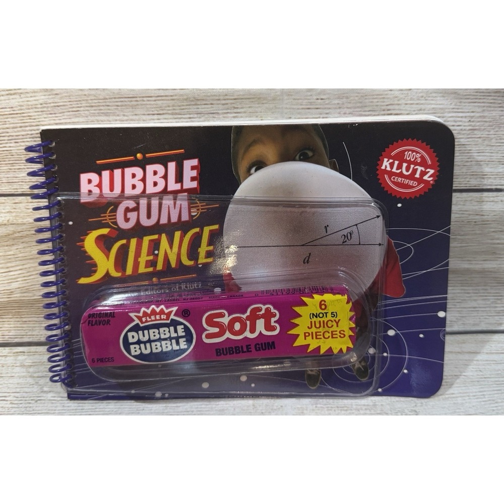 Vintage 1997 Klutz Bubble Gum Science Booklet with Dubble Bubble Gum TubH2